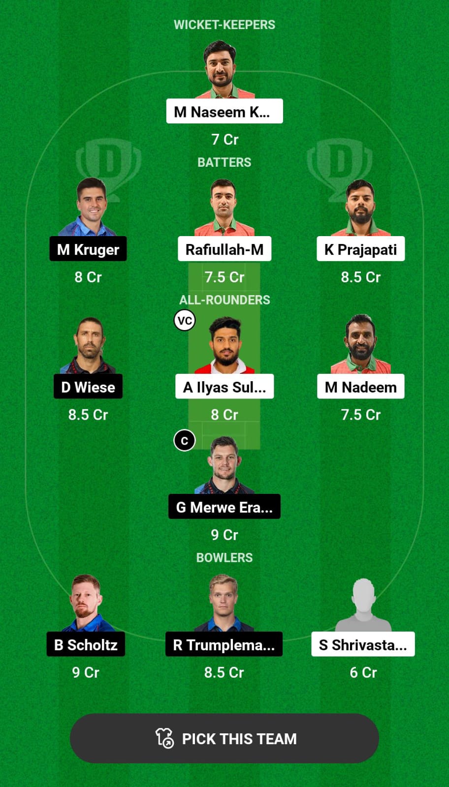 OMN vs NAM 5th T20I Dream11 Prediction