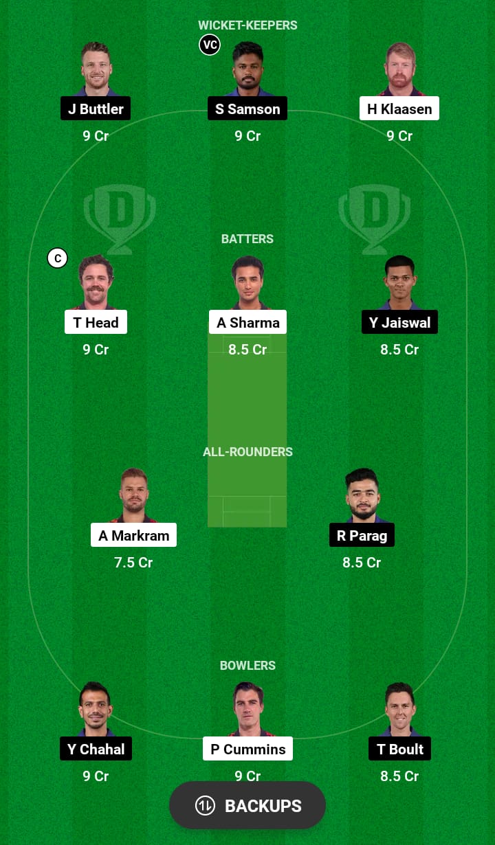 SRH vs RR Dream11 Prediction 