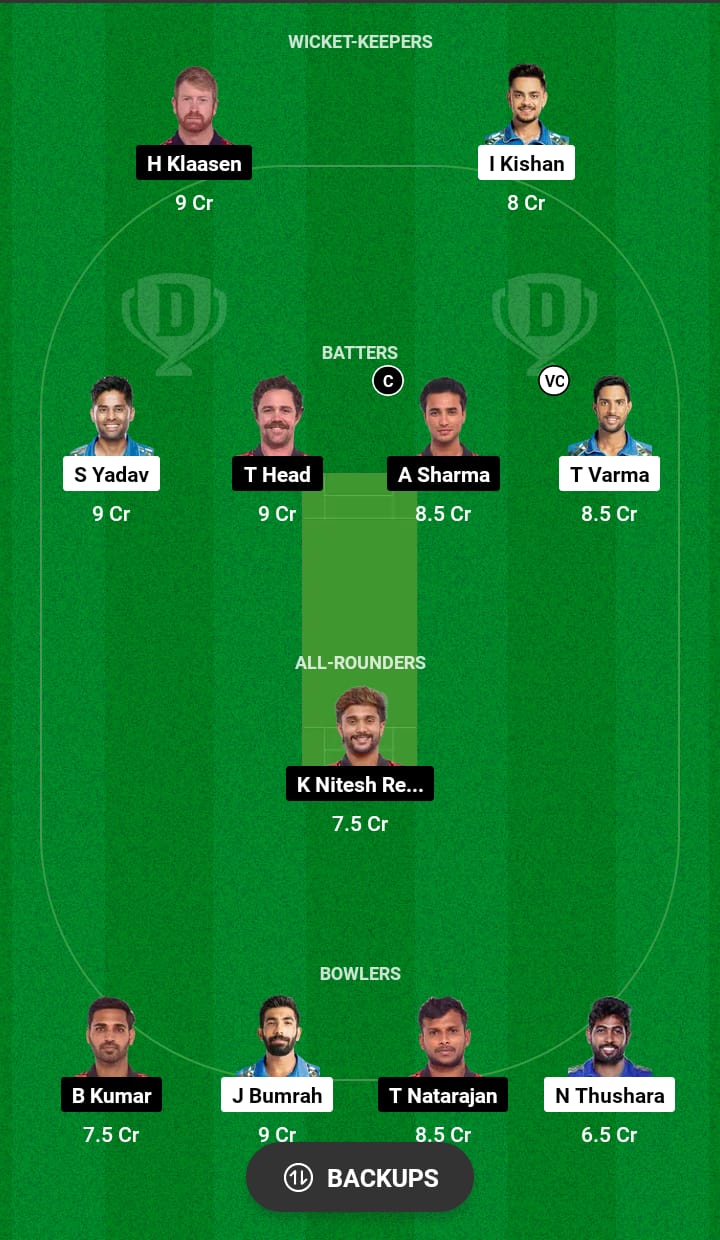 MI vs SRH Dream11 Prediction 