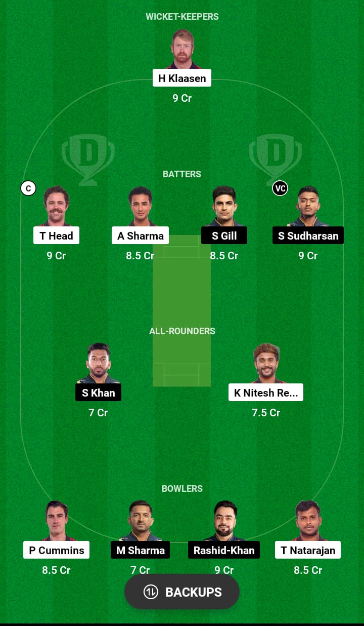 SRH vs GT Dream11 Prediction 