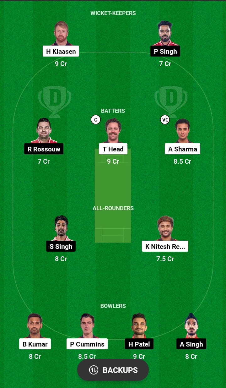 SRH vs PBKS Dream11 Prediction 