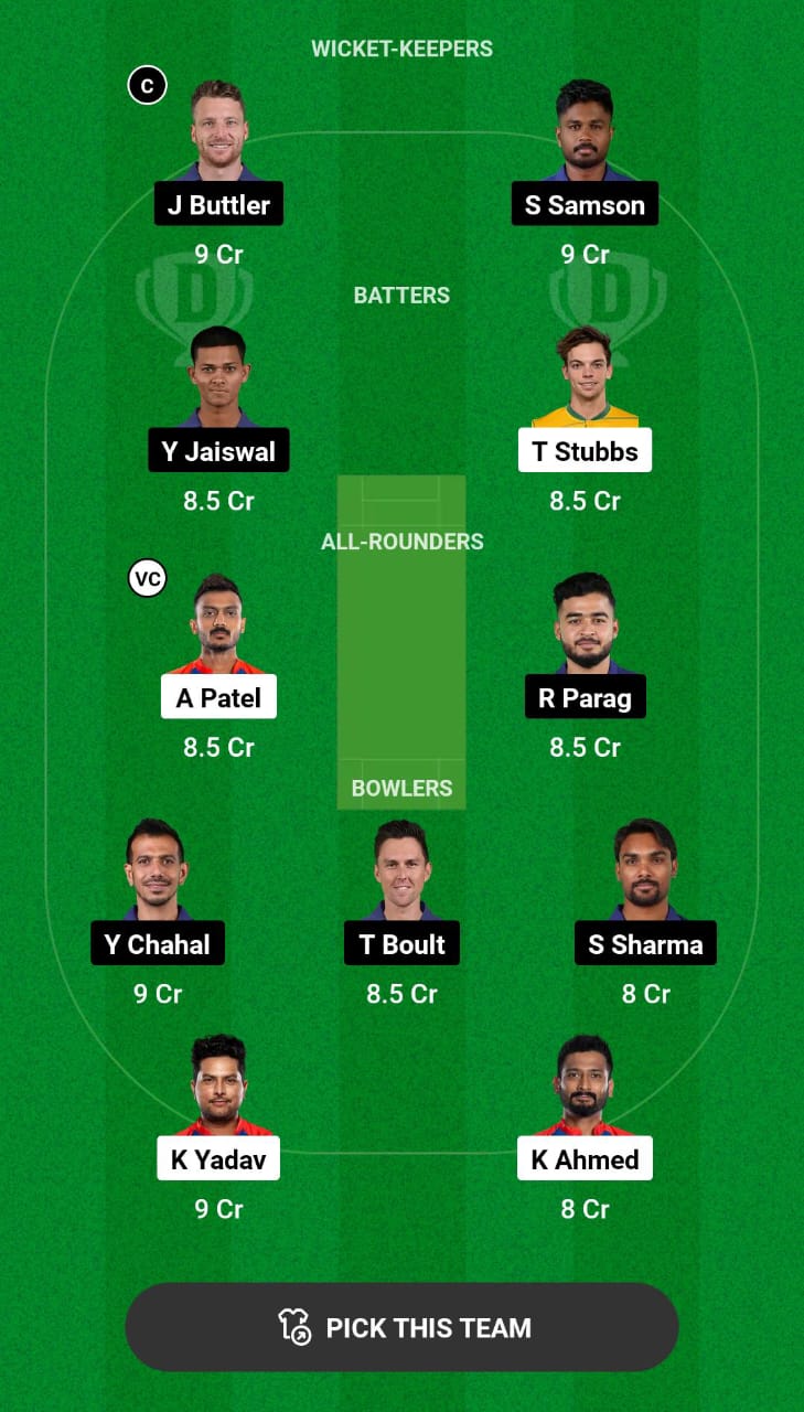 DC vs RR Dream11 Prediction
