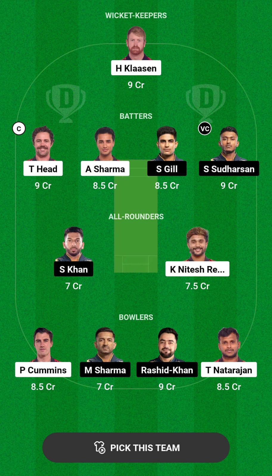 SRH vs GT Dream11 Prediction
