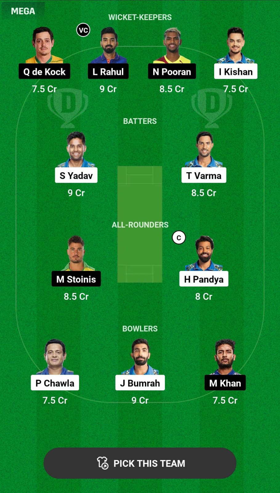 MI vs LSG Dream11 Prediction