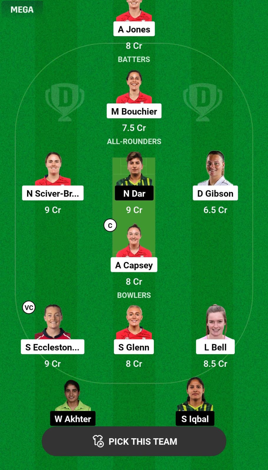 ENG-W vs PAK-W 3rd T20I Dream11 Prediction
