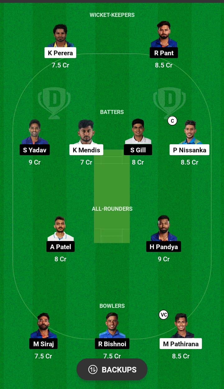 SL vs IND Dream11 Prediction 