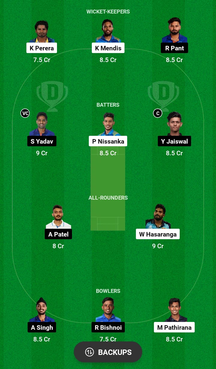 SL vs IND Dream11 Prediction 