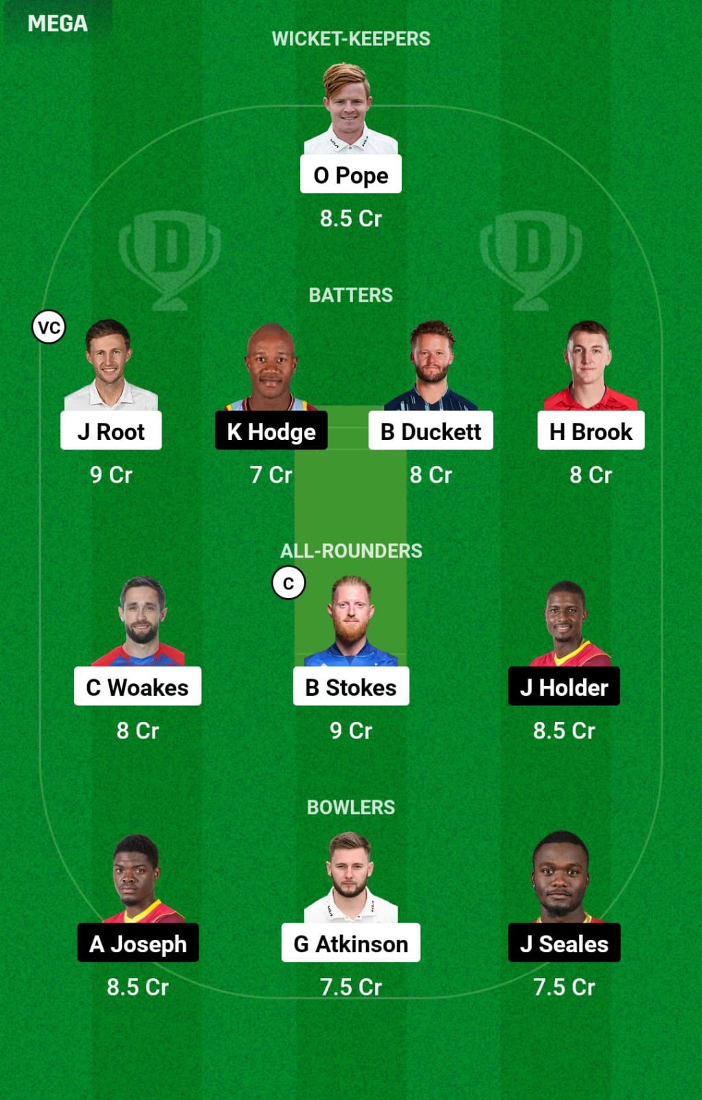 ENG vs WI 3rd Test Dream11 Prediction