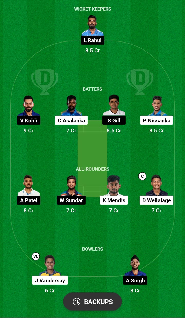 SL vs IND Dream11 Prediction 