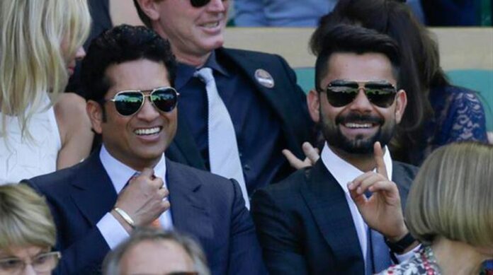 Virat Kohli and Sachin Tendulkar